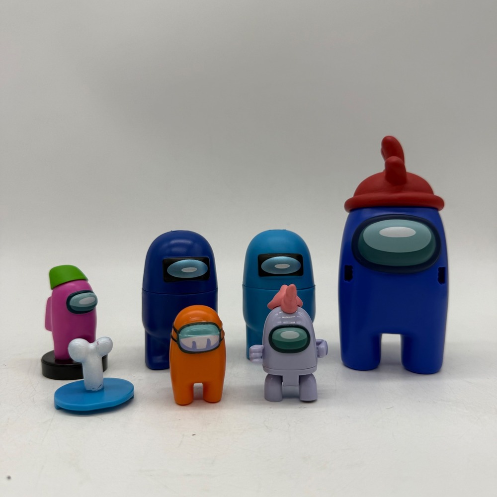 Among Us Action Figure Lot Multi-Color Crewmate Figures Toys Loose